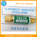 Flashback arrestor for regulator valve 288L 288R